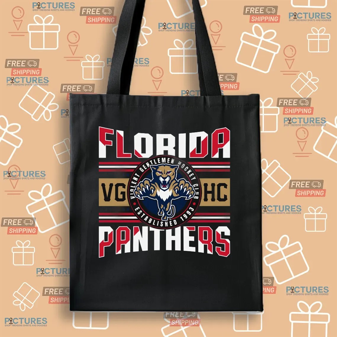 Florida Panthers Violent Gentlemen Hockey Club Estd 1993 Flag T Shirt Florida Panthers Violent Gentlemen Hockey Club Estd 1993 Flag T Shirt
