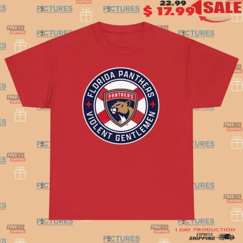 Florida Panthers Violent Gentlement VGHC Circle Logo T Shirt