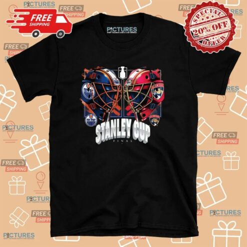 Florida Panthers Vs Edmonton Oilers 2025 Stanley Cup Final Dueling Helmets T Shirt