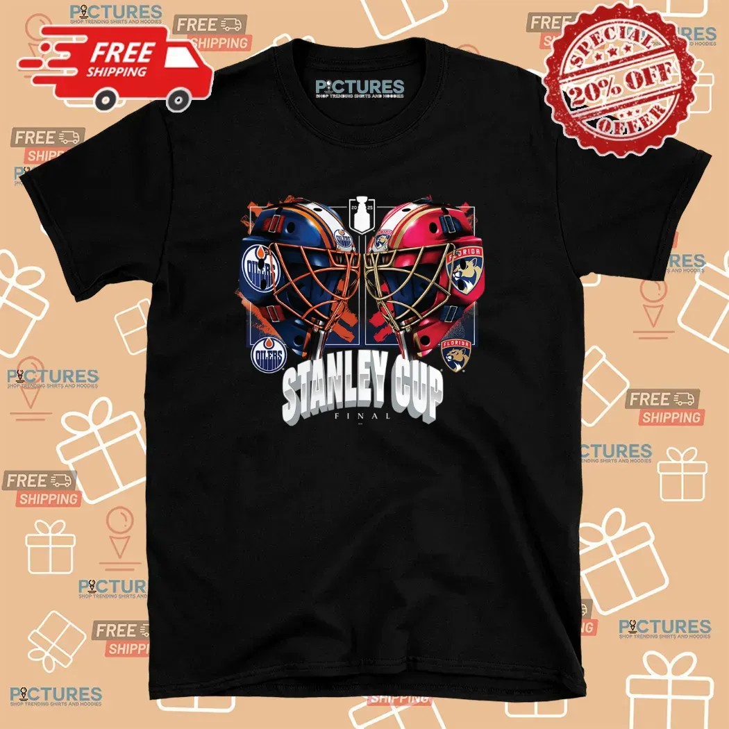 Florida Panthers Vs Edmonton Oilers 2025 Stanley Cup Final Dueling Helmets T Shirt