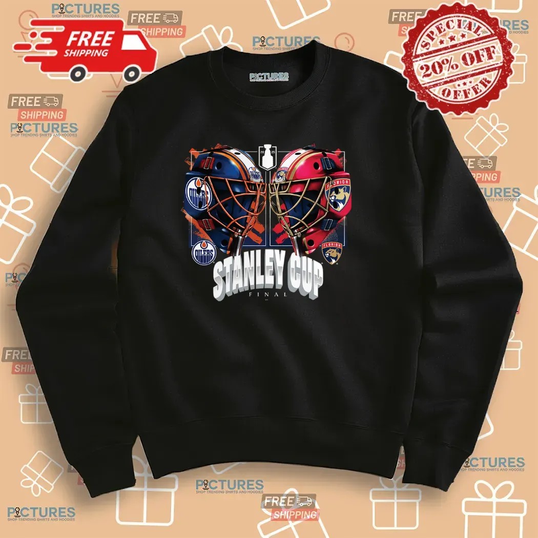 Florida Panthers Vs Edmonton Oilers 2025 Stanley Cup Final Dueling Helmets T Shirt