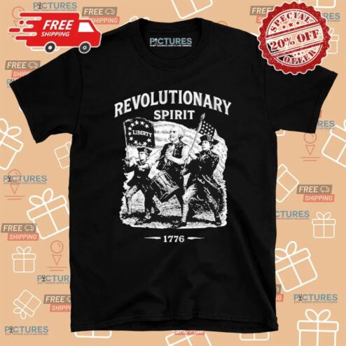 Founding Fathers Revolutionary Spirit Liberty 1776 American Flag T Shirt