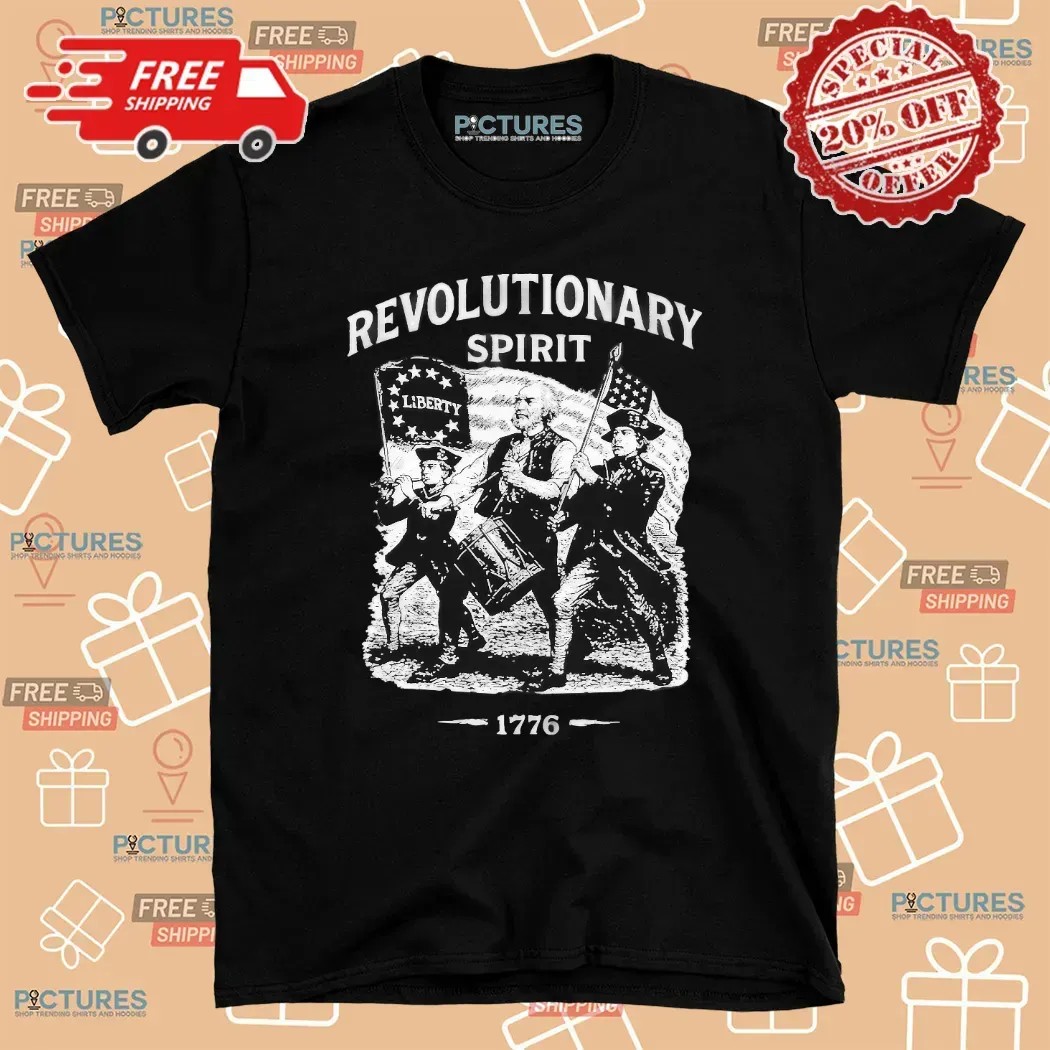 Founding Fathers Revolutionary Spirit Liberty 1776 American Flag T Shirt