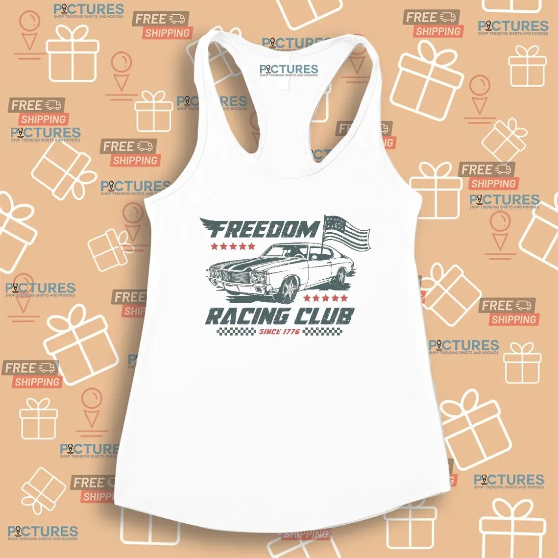 Freedom Racing Club Since 1776 4th Of July Patriotic T Shirt