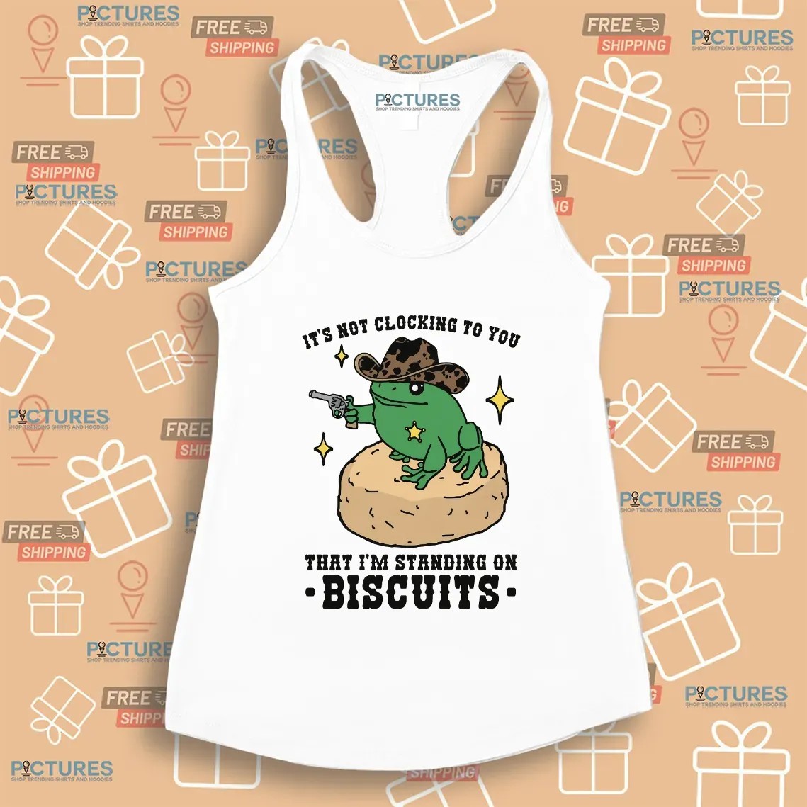Frog Cowboy It's Not Clocking To You That I'm Standing On Biscuits T Shirt