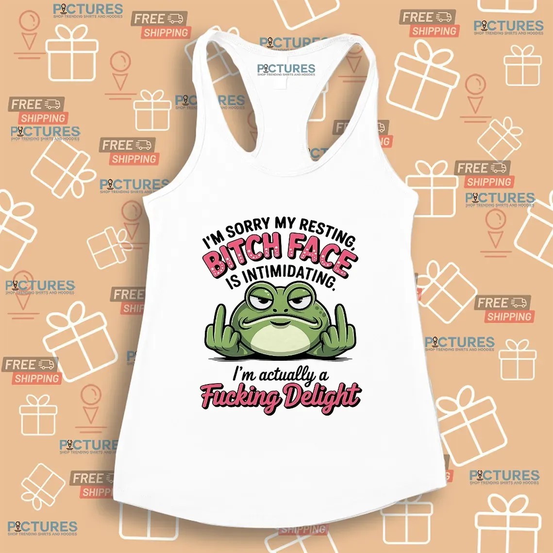 Frog I’m Sorry My Resting Bitch Face Is Intimidating Delight T Shirt