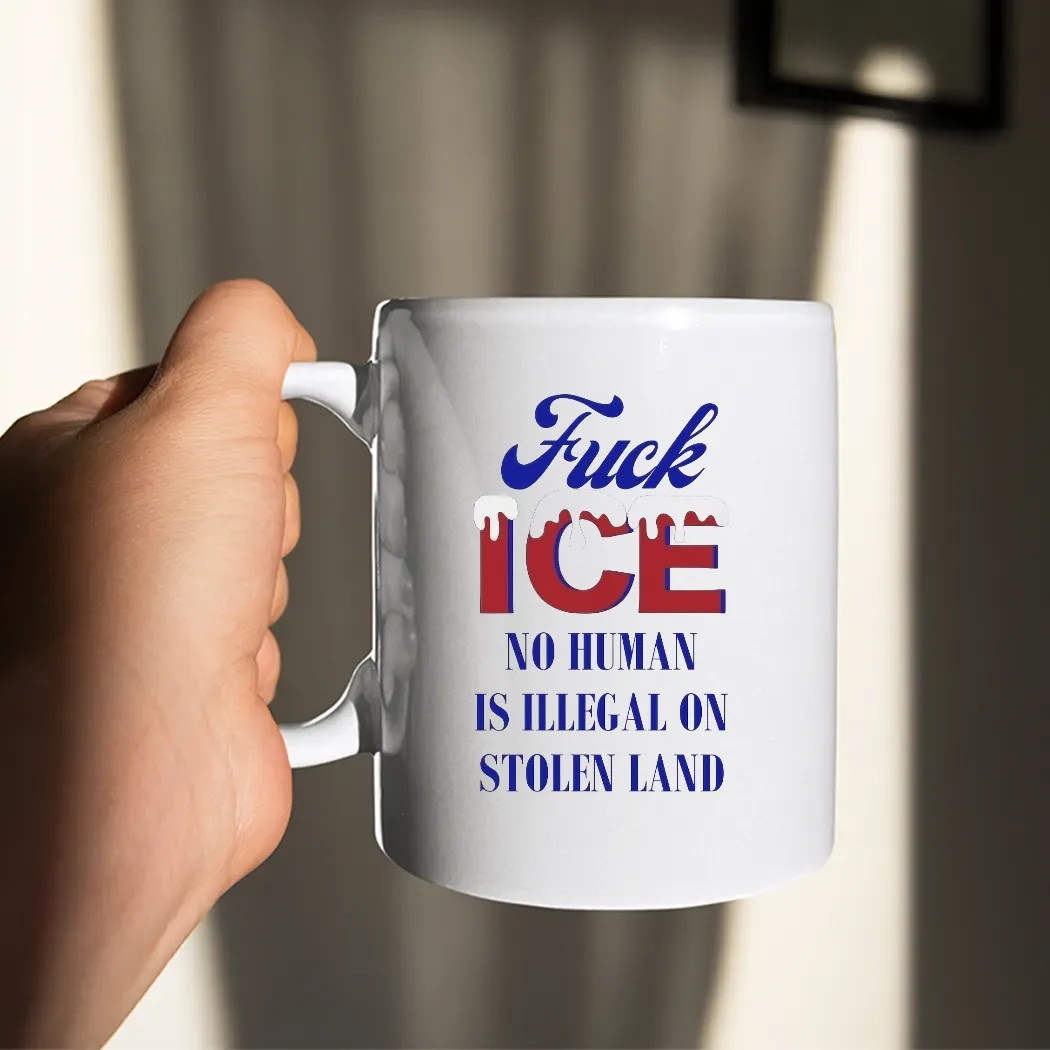 Fuck ICE No Human Is Illegal On Stolen Land Abolish ICE Protest T Shirt