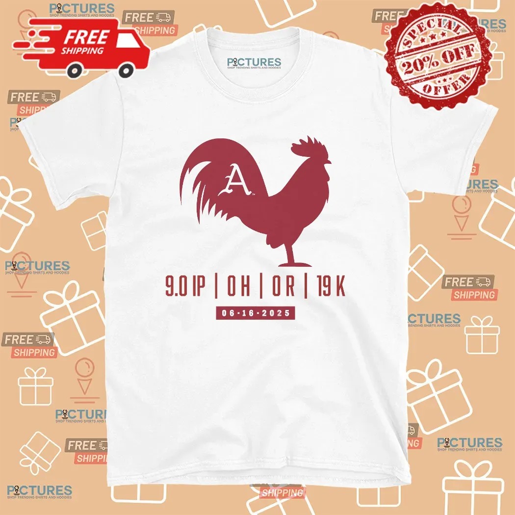 Gage Wood Arkansas Razorbacks Rooster No-hitter T Shirt Gage Wood Arkansas Razorbacks Rooster No-hitter T Shirt