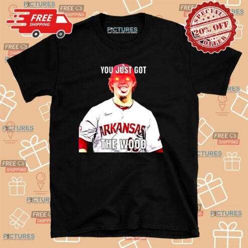 Gage Wood Arkansas Razorbacks You Just Got The Wood Meme T Shirt