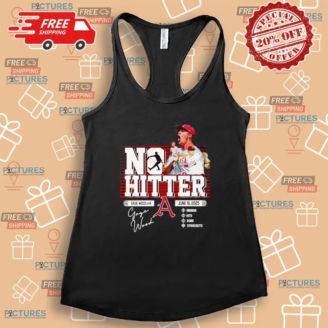 Gage Wood No-Hitter Arkansas Razorbacks June 16 2025 T Shirt