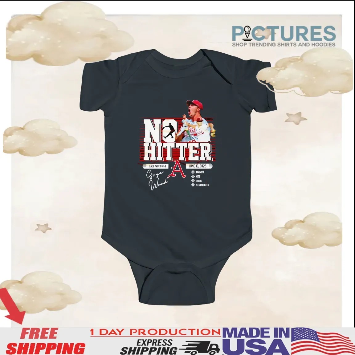 Gage Wood No-Hitter Arkansas Razorbacks June 16 2025 T Shirt