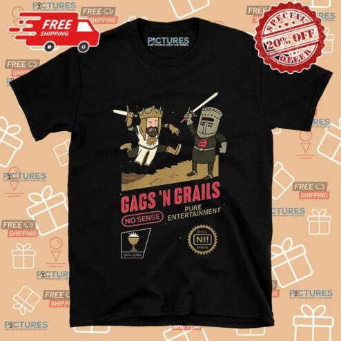 Gags 'n Grails King Arthur And Black Knight Monty Python And The Holy Grail T Shirt