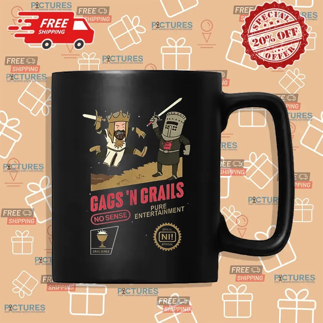 Gags 'n Grails King Arthur And Black Knight Monty Python And The Holy Grail T Shirt