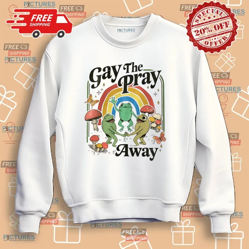 Gay The Pray Away Cottagecore Frog And Toad Pride T Shirt