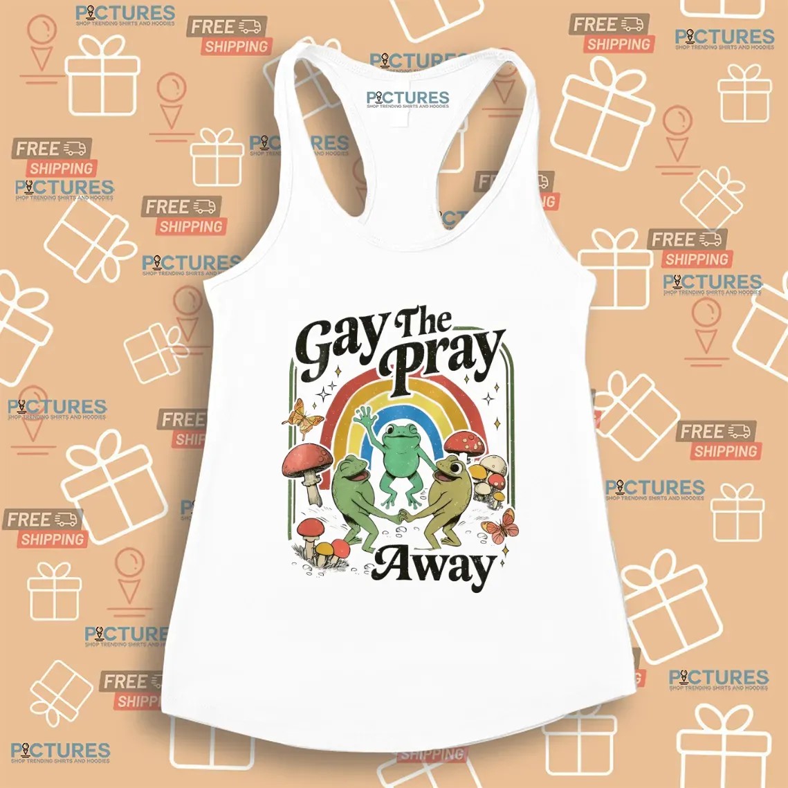 Gay The Pray Away Cottagecore Frog And Toad Pride T Shirt