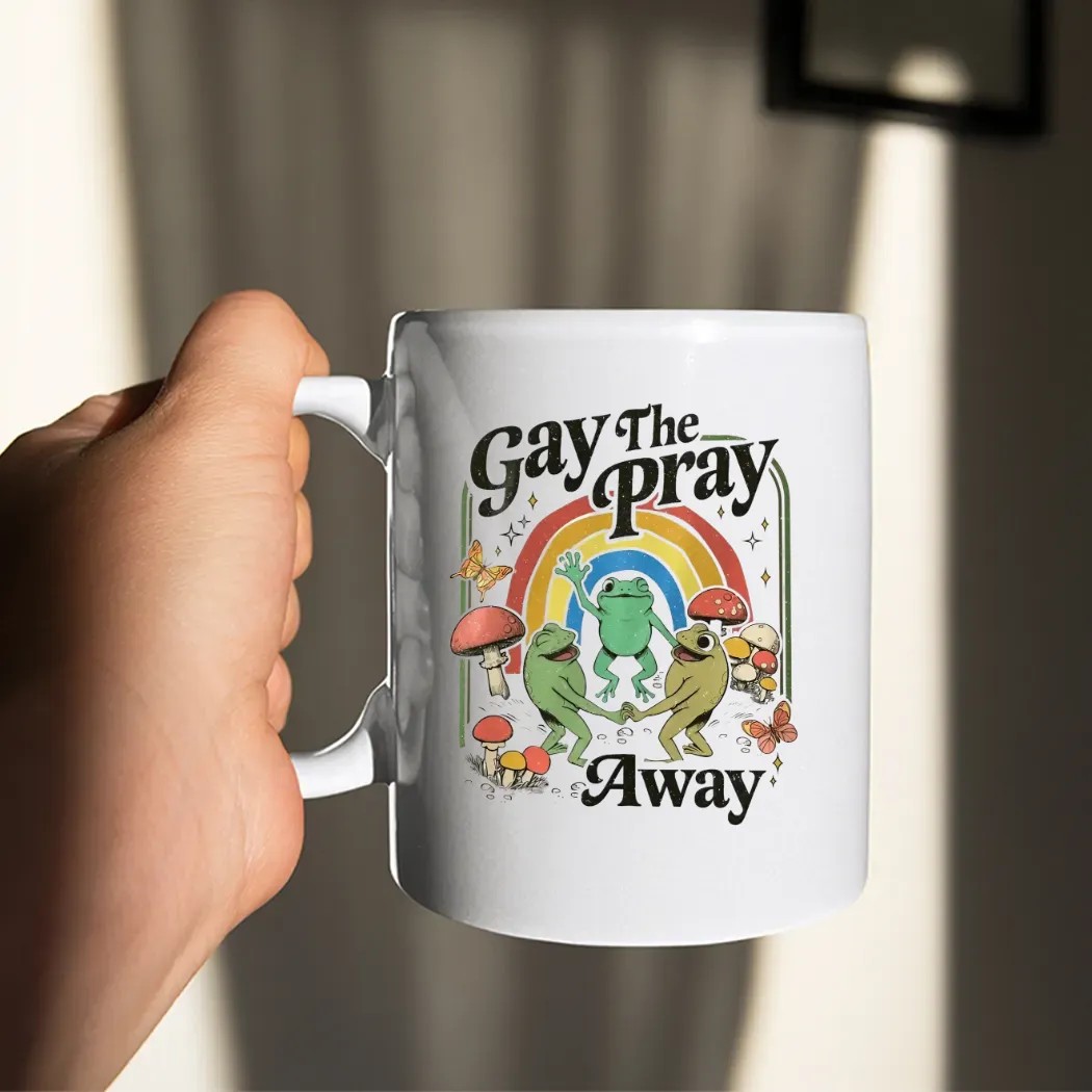 Gay The Pray Away Cottagecore Frog And Toad Pride T Shirt