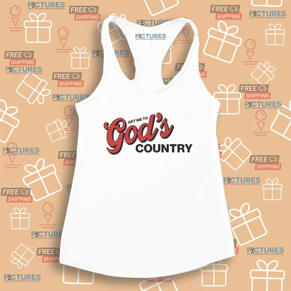 Get Me to God’s Country Script Faith Typography T Shirt