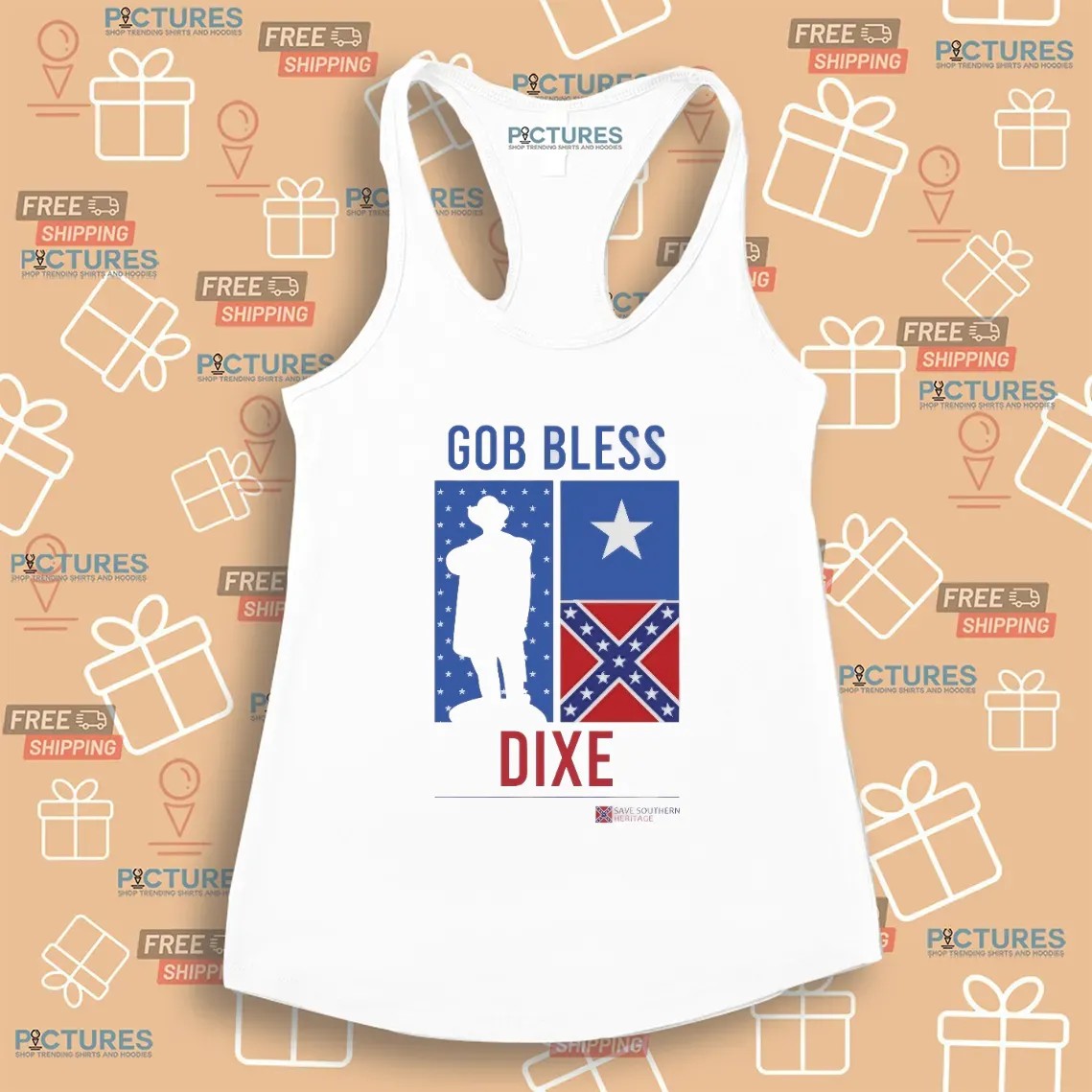 God Bless Dixie Save Southern Heritage T Shirt