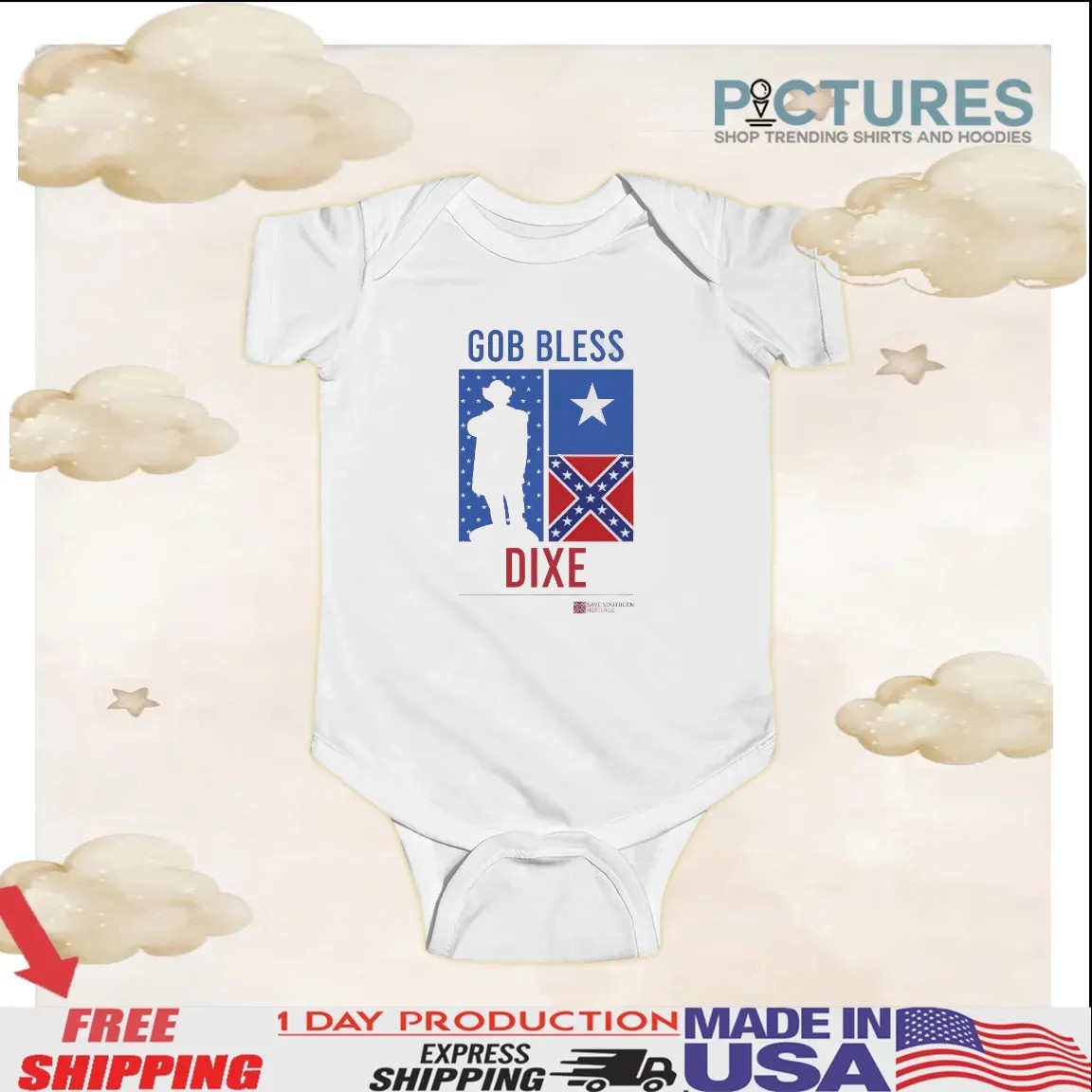God Bless Dixie Save Southern Heritage T Shirt