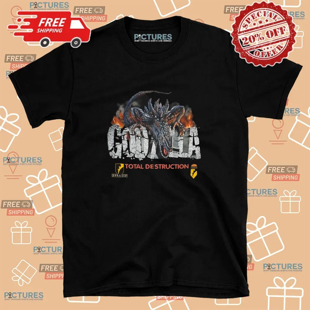 Godzilla Total Destruction Graphic T Shirt
