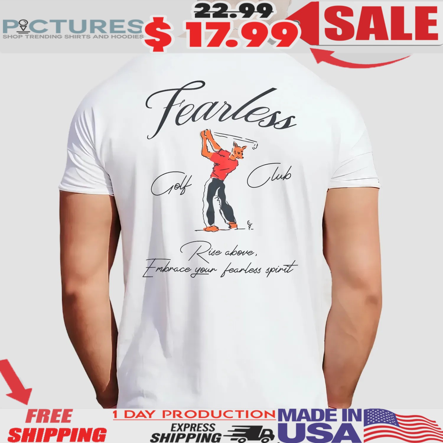 Golf Club Rise Above Embrace Your Fearless Spirit T Shirt