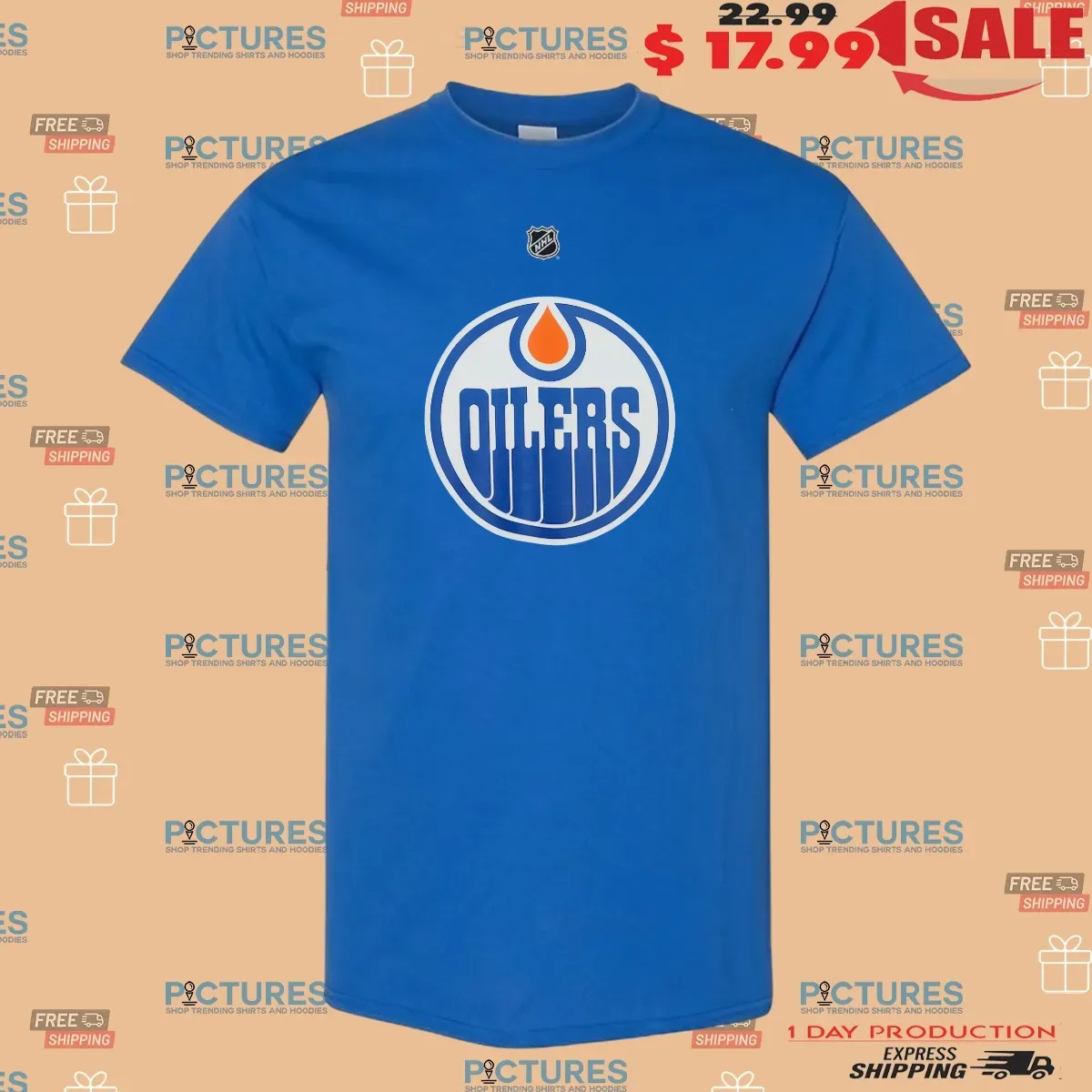 Grant Fuhr Royal Edmonton Oilers Name and Number T Shirt Grant Fuhr Royal Edmonton Oilers Name and Number T Shirt