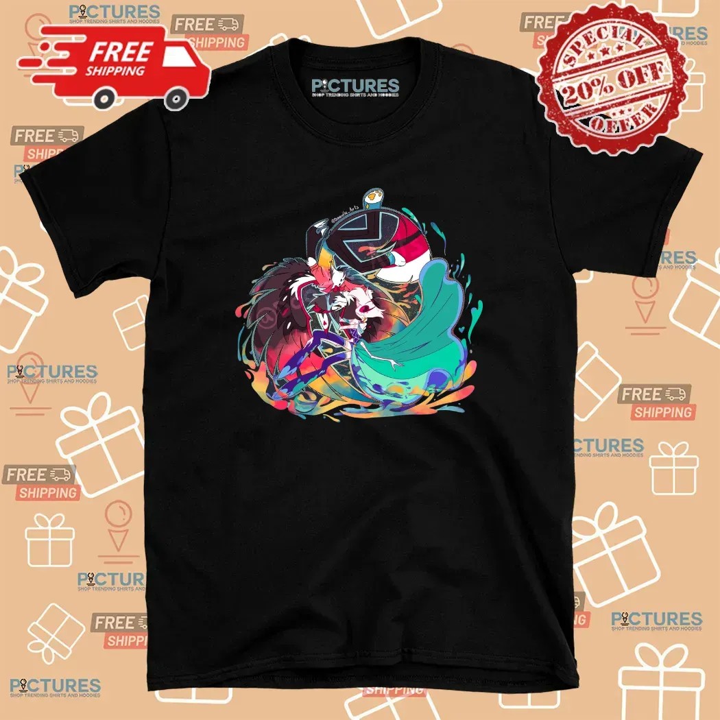 Hazbin Hotel Husk Angel Dust Happy Merry Pride Month T Shirt