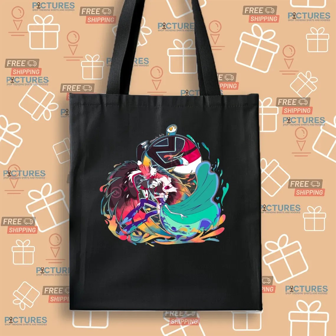 Hazbin Hotel Husk Angel Dust Happy Merry Pride Month T Shirt