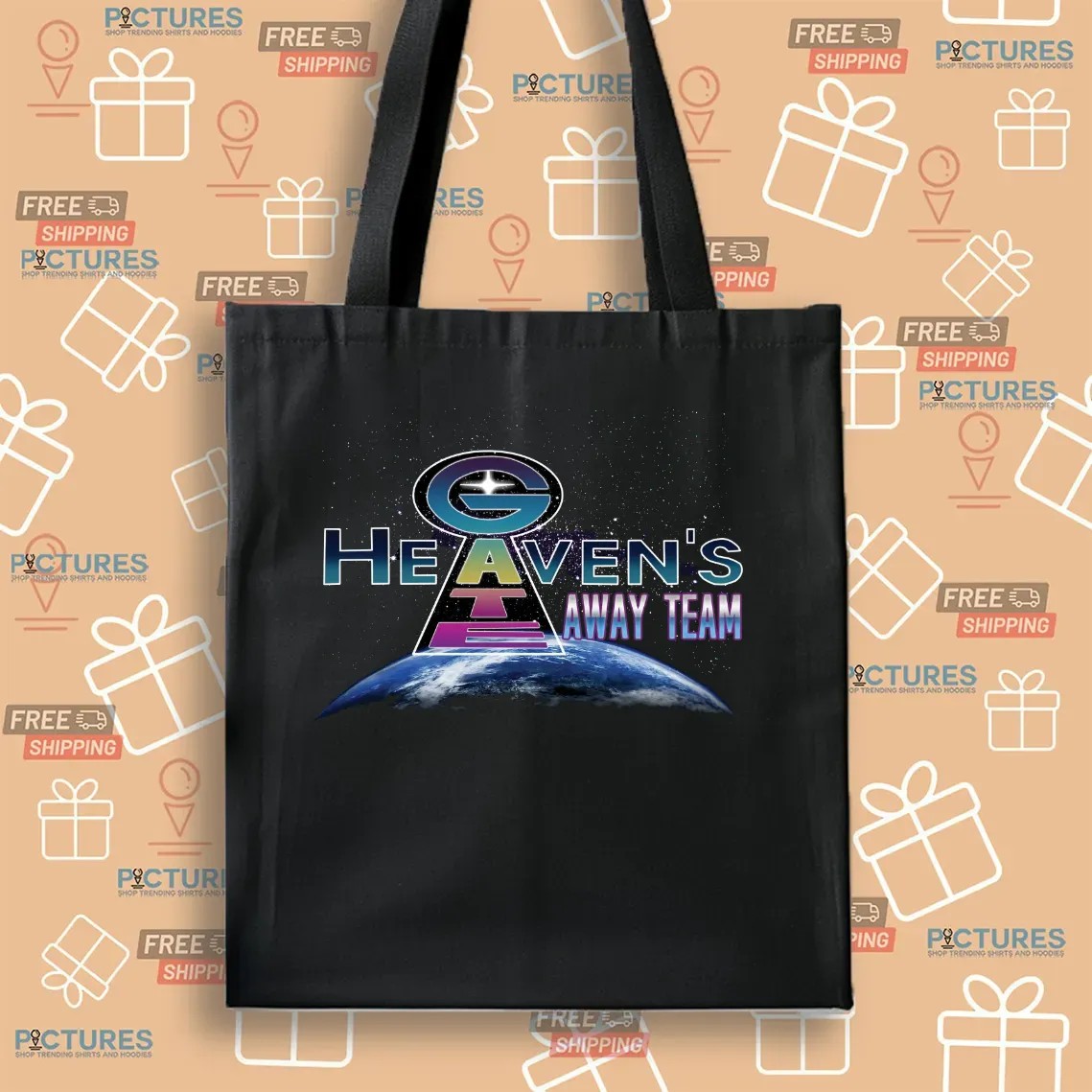 Heaven’s Gate Away Team Space Graphic T Shirt Heaven’s Gate Away Team Space Graphic T Shirt