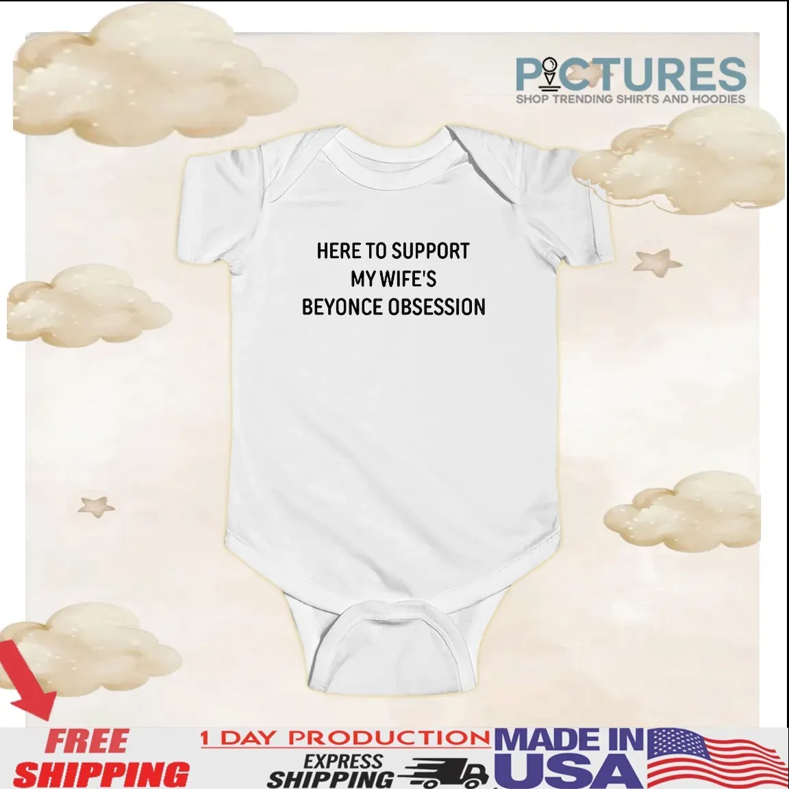 Here To Support My Wife's Beyonce Obsession Concert T Shirt