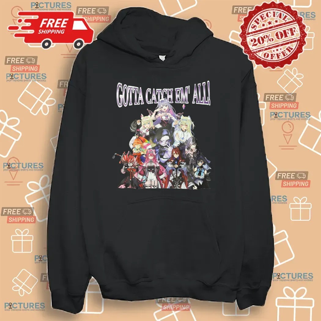 Hololive Gotta Catch Em' All Vtuber Vintage Bootleg T Shirt