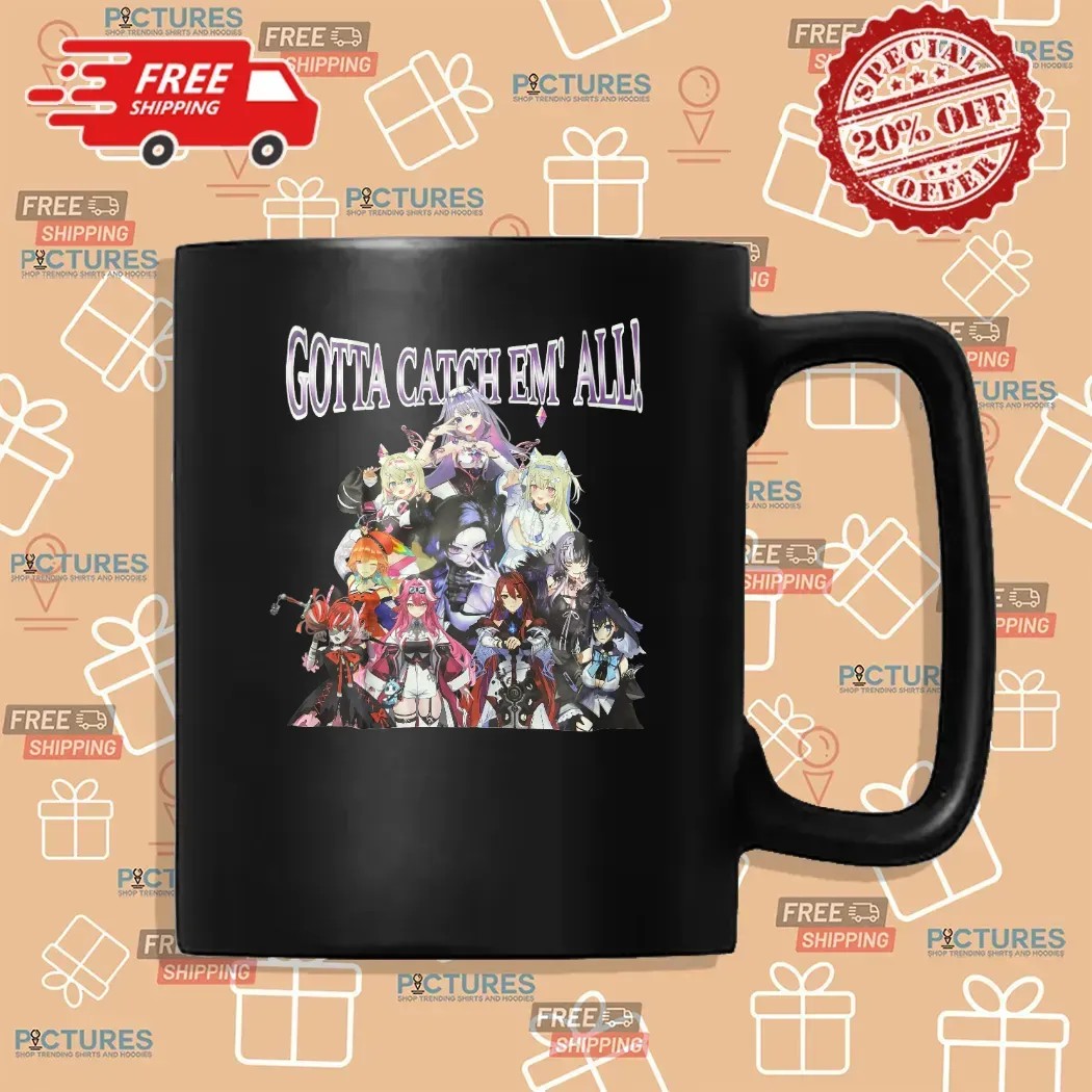 Hololive Gotta Catch Em' All Vtuber Vintage Bootleg T Shirt