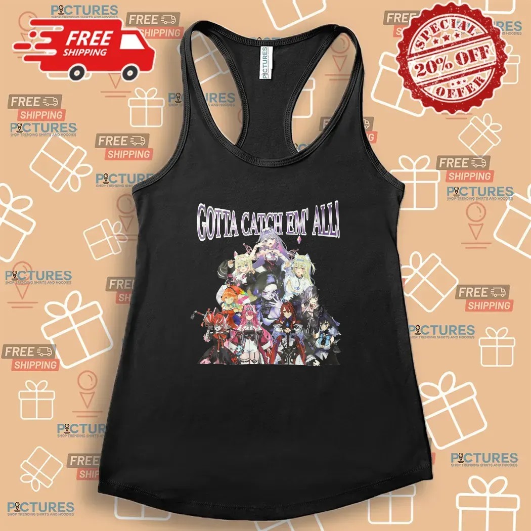 Hololive Gotta Catch Em' All Vtuber Vintage Bootleg T Shirt