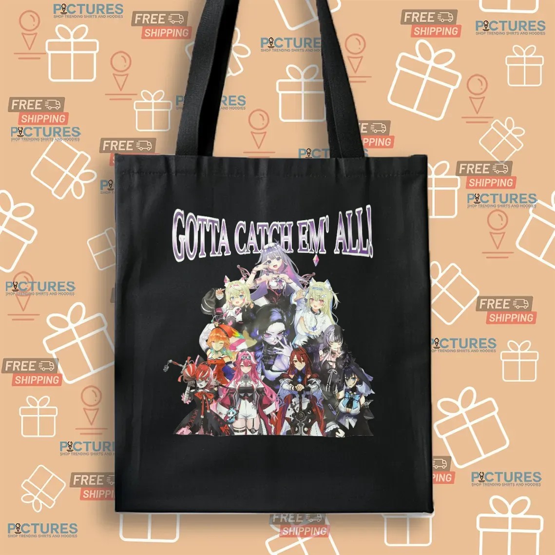 Hololive Gotta Catch Em' All Vtuber Vintage Bootleg T Shirt