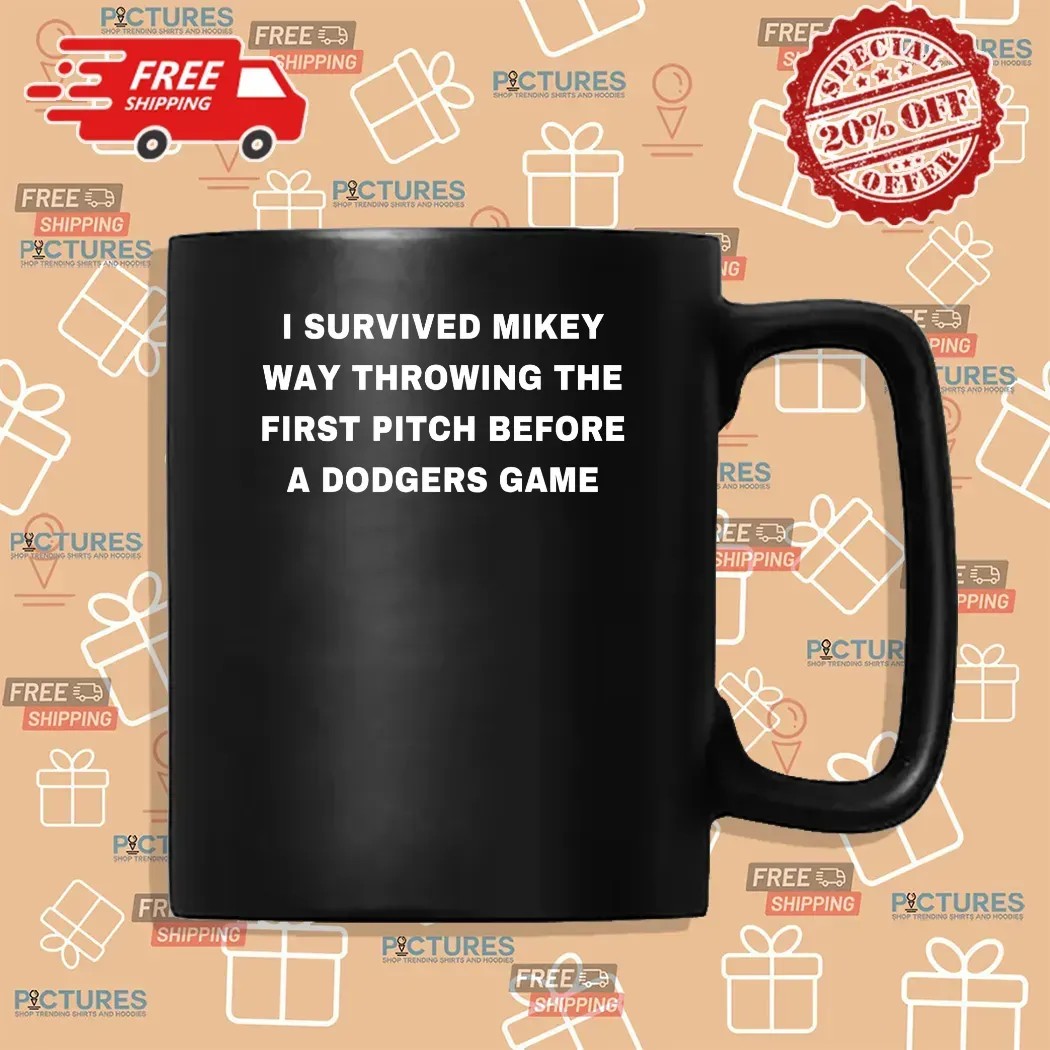 I Survived Mikey Way Throwing The First Pitch Before A Dodgers Game T Shirt