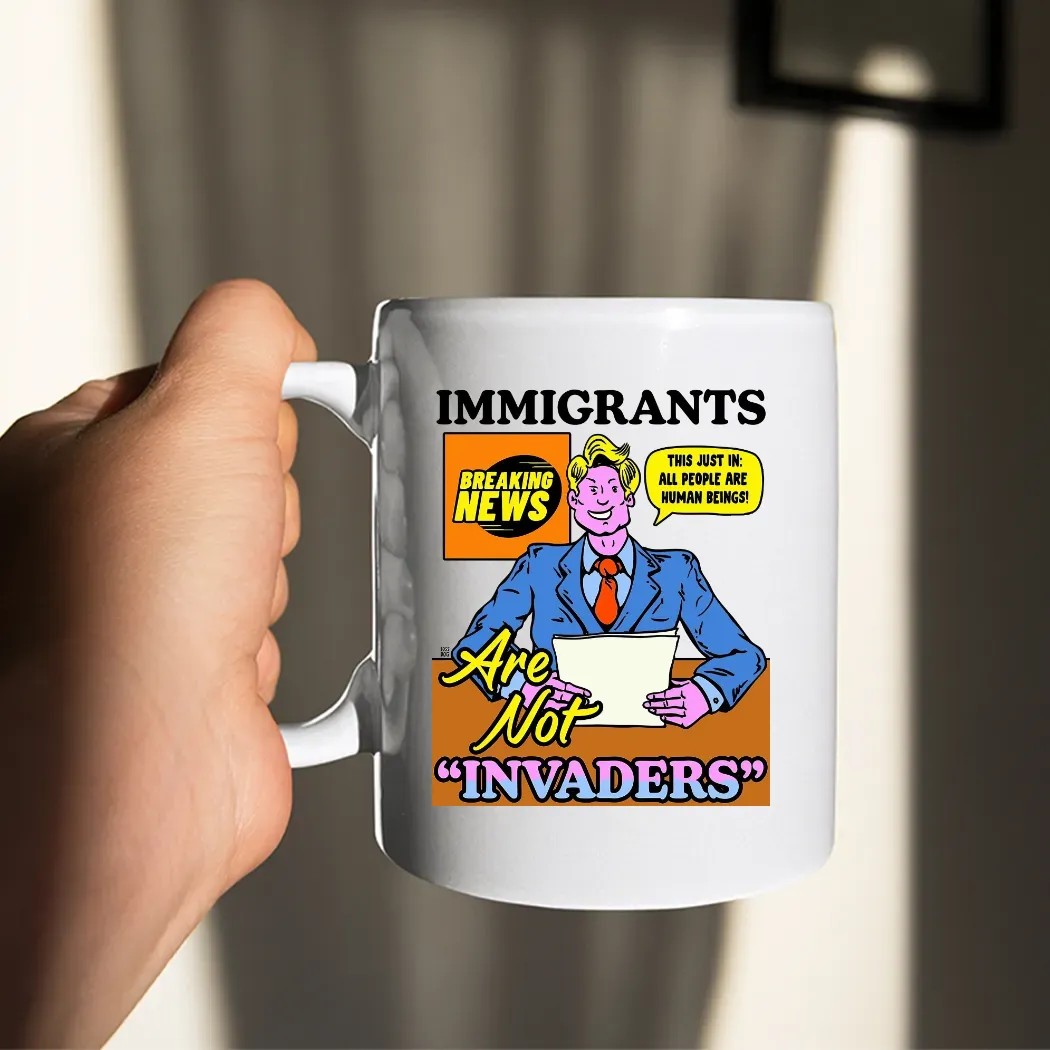 Immigrants Are Not Invaders This Just In All People Are Human Beings Breaking News T Shirt