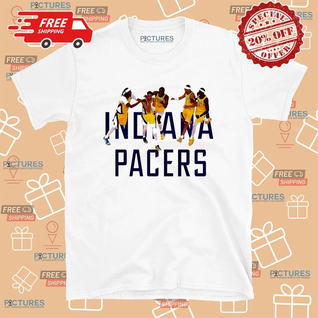 Indiana Pacers NBA Playoffs Tyrese Haliburton Team Celebration T Shirt