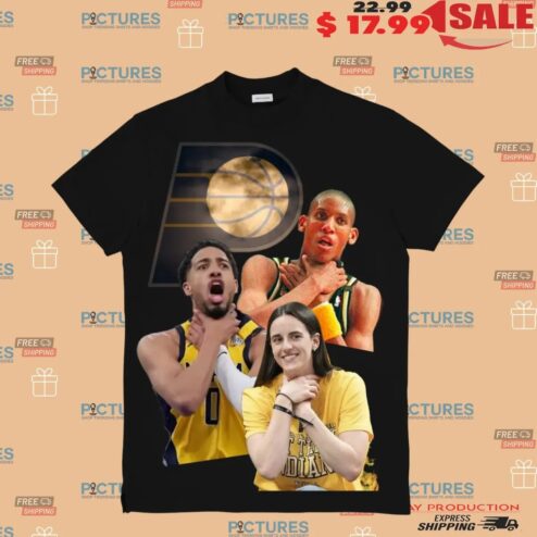 Indiana Pacers Reggie Miller Tyrese Haliburton Caitlin Clark Choke T Shirt