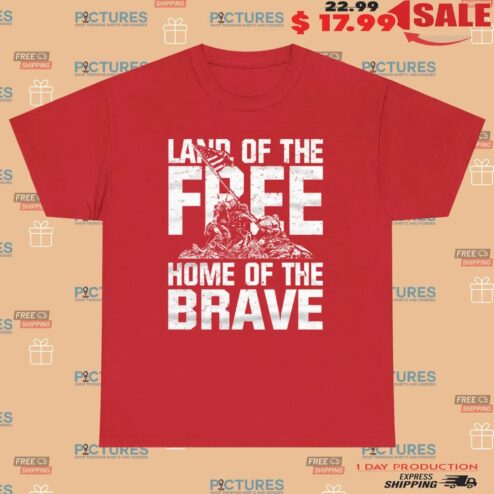 Iwo Jima Land Of The Free Home Of The Brave T Shirt