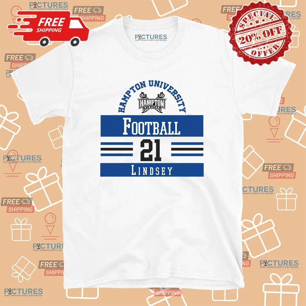JaSean Lindsey Hampton Pirates NCAA Football T Shirt JaSean Lindsey Hampton Pirates NCAA Football T Shirt