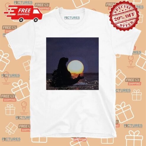 Kaiju Godzilla Sunset Ocean Silhouette T Shirt