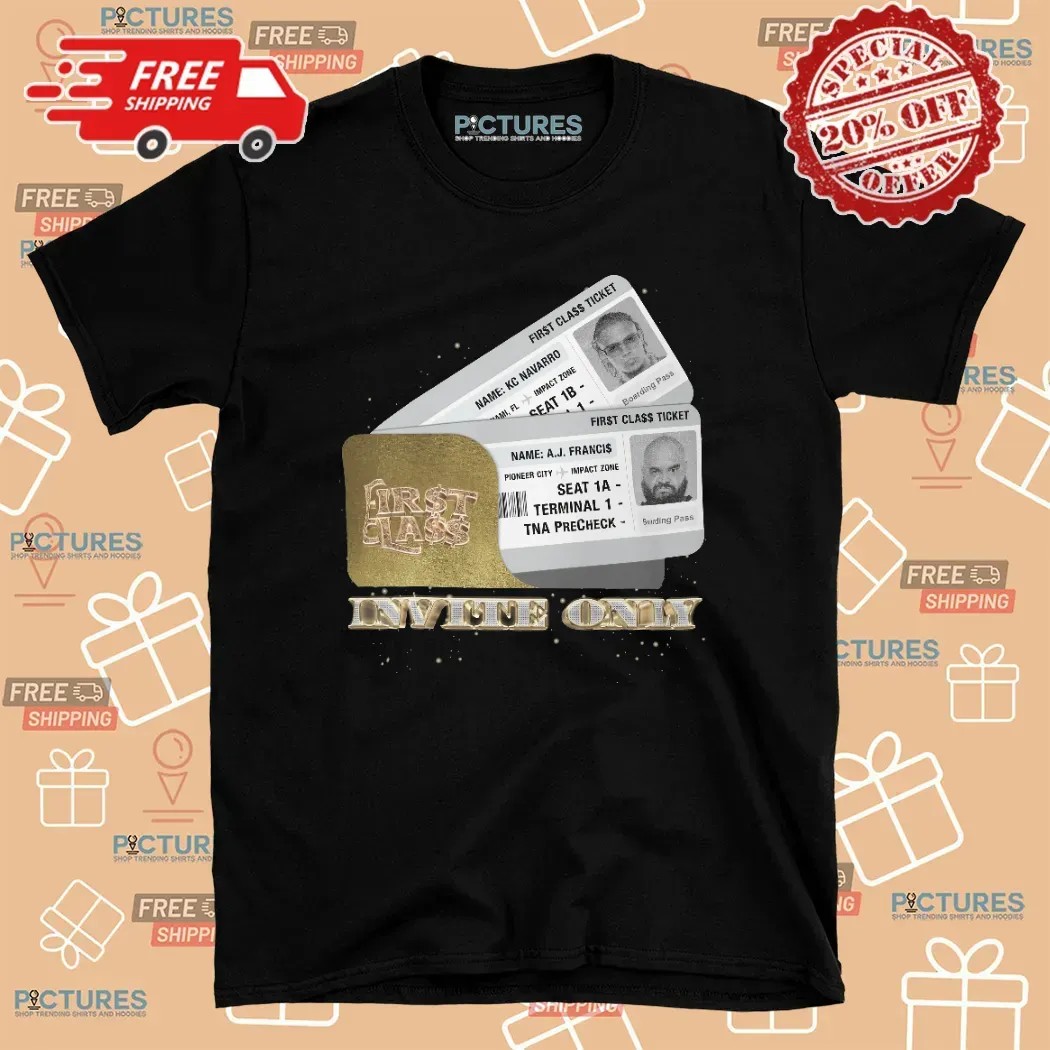 Kc Navarro Vs Aj Francis WWE Ticket First Class Invite Only T Shirt
