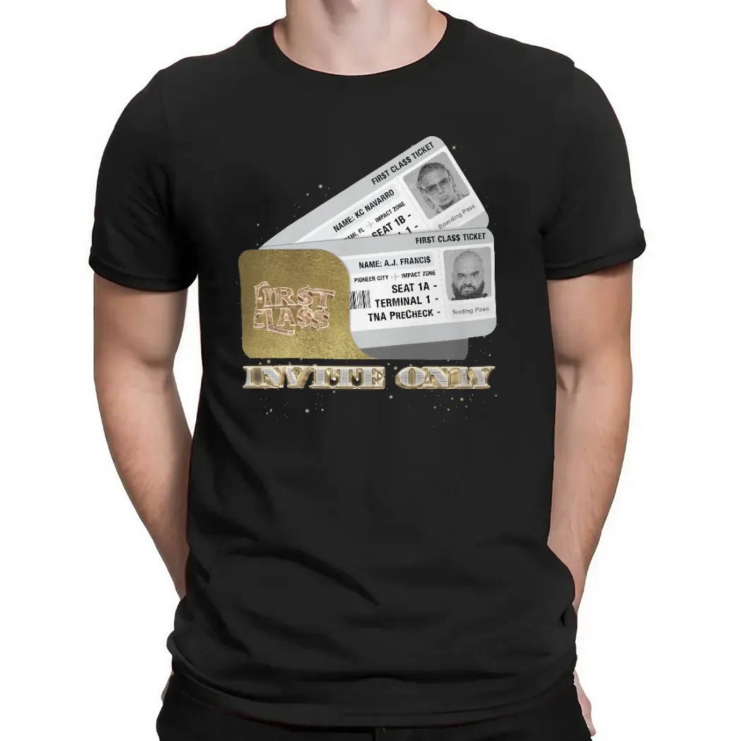 Kc Navarro Vs Aj Francis WWE Ticket First Class Invite Only T Shirt