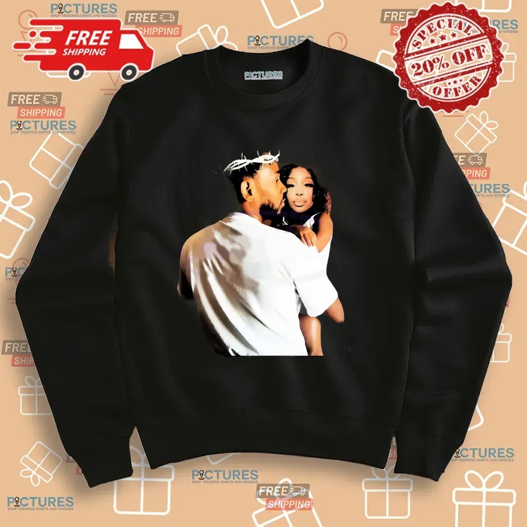 Kendrick Lamar Holding Sza Angelic Style Crown Of Thorns T Shirt