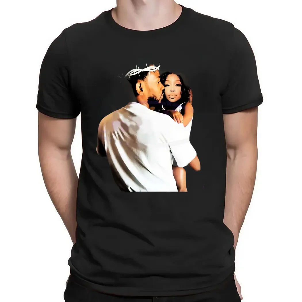 Kendrick Lamar Holding Sza Angelic Style Crown Of Thorns T Shirt