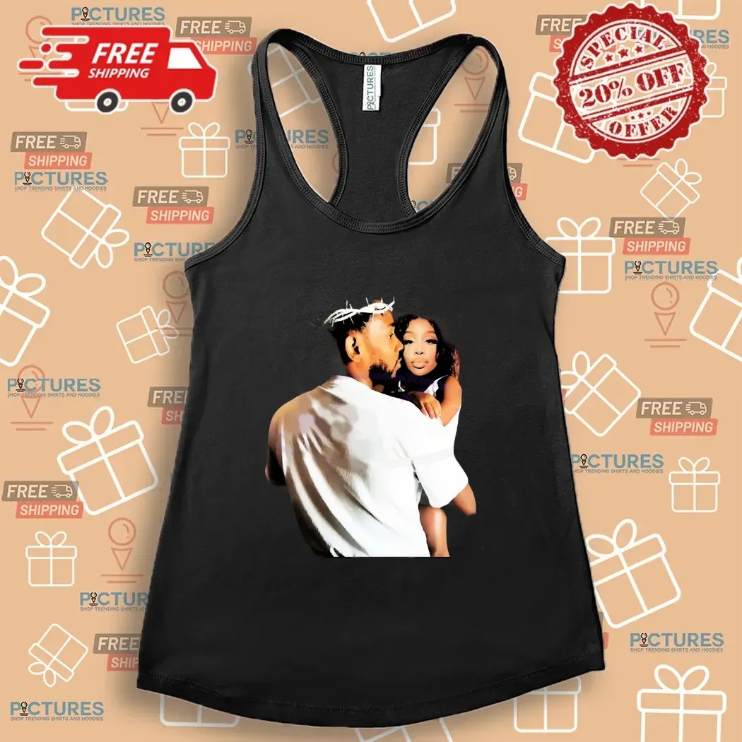Kendrick Lamar Holding Sza Angelic Style Crown Of Thorns T Shirt