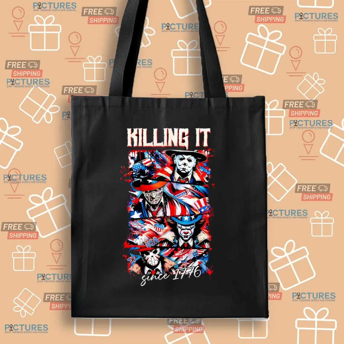 Killing It Horror Killers Patriotic 4th Of July America Since 1776 T Shirt