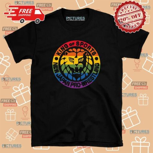 King Of Sports New Japan Pro-wrestling Lion Mark Pride T Shirt