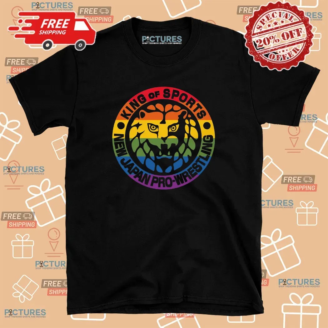 King Of Sports New Japan Pro-wrestling Lion Mark Pride T Shirt
