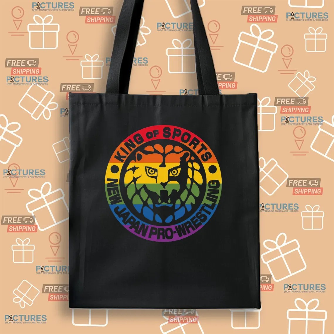 King Of Sports New Japan Pro-wrestling Lion Mark Pride T Shirt